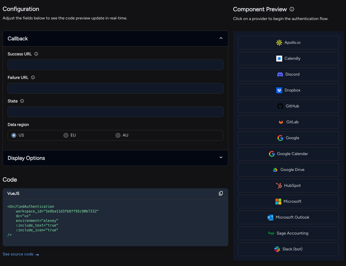 Authentication configuration